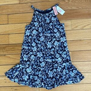 Vineyard Vines Hibiscus Floral Kids Dress S
